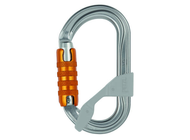 PETZL OK Karabinkrok med skrulås 25kN, grå, aluminium