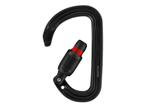 PETZL Sm’D Karabinkrok med triactlås 23kN, sort, aluminium, selvlåsende