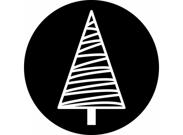 Prolights Gobo xmas ZigZag Tree 1 G size,  Black and white