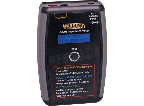 REDBACK Q2003 Digitalt Impedansemeter For beregning av impedanse på 100V linje
