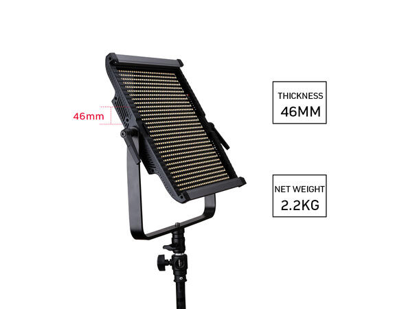 SBL 100W Softlightpanel, tunable white CRI >95, DMX, 2.4GHz fjernkontroll