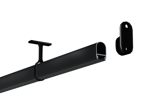 SBL Aluprofil  19 x 29.8 mm. 2 meter, Sort