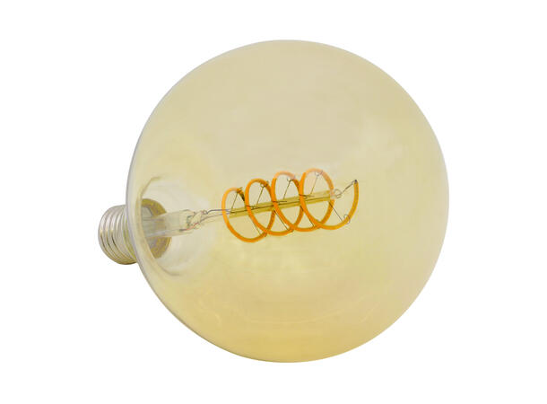 SBL LED filament pære E27, 4W. 2200K Ra>95. Ø80mm x H 118mm. Amber glass