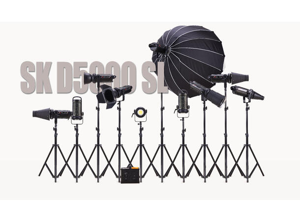 SBL SK-5000SL Daylight Studo LED, V-lock 500W, CRI 95+, 5600K, DMX, Fjernkontroll