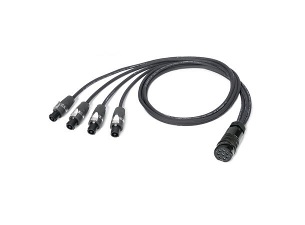 SOMMER METW-04/00-0100 Multikabel 1m. 8-pin Soca til 4 x NL4FX. 2x2,5mm2