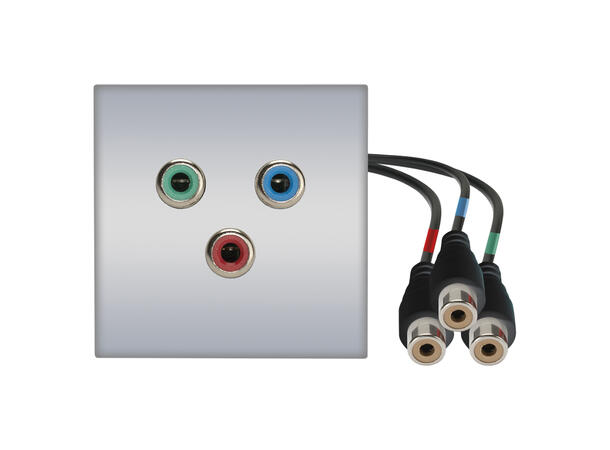 SOMMER W45S-1131 SYSWALL45 Modul Sølvgrå. RCA Modul R/G/B. Kabel ut