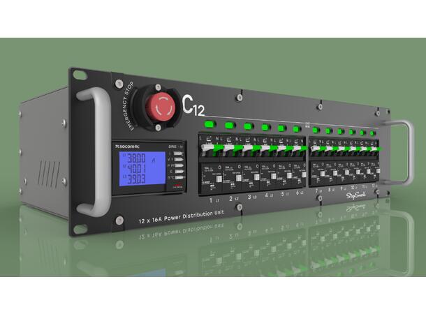 STAGESMARTS C12B-11 Intelligent PDU 2 x 19-pole SOCA ut. Integrert Webserver