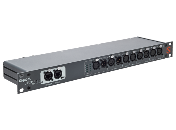 SUNDRAX GigaJet Pro Media converter 8xDMX I/O, 5 pin, 5xEthernet, 2xTrigger