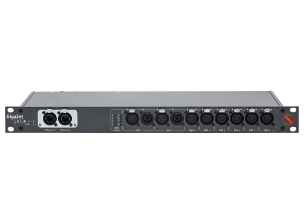 SUNDRAX GigaJet Pro Media converter 8xDMX I/O, 5 pin, 5xEthernet, 2xTrigger