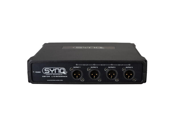 SYNQ DBT-04 Dante Audio bridge 4 x XLR ut, 8 x 8 Matrix