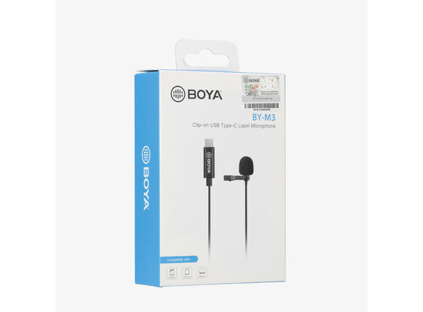 BOYA BY-M3 myggmikrofon, omni USB-C for Android enheter etc.