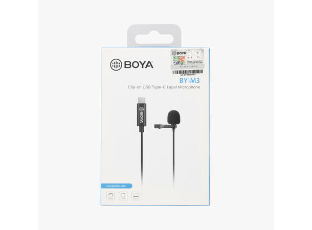 BOYA BY-M3 myggmikrofon, omni USB-C for Android enheter etc.