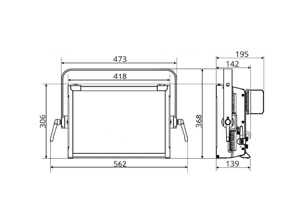 BRITEQ BT_TVPanel TW Softlight 260W CW/WW LED, CRI >98, 3000 - 5000K