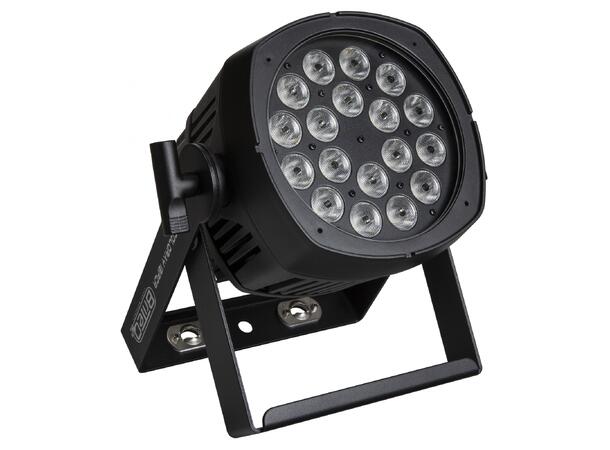 BRITEQ COLORAY 18FCR LED par, IP65 18 x 8W RGBW LED, 20°, RDM, 3-pin XLR