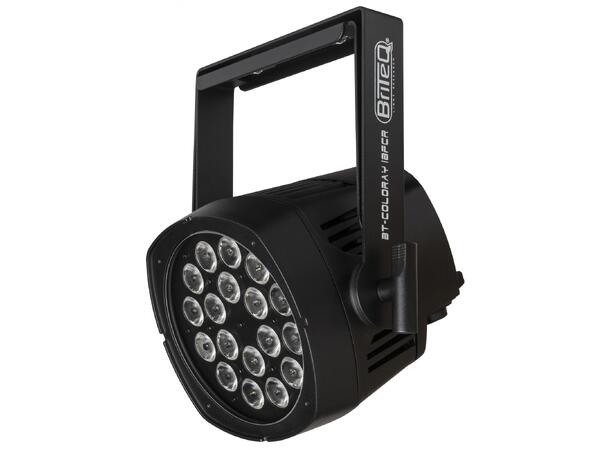 BRITEQ COLORAY 18FCR LED par, IP65 18 x 8W RGBW LED, 20°, RDM, 3-pin XLR