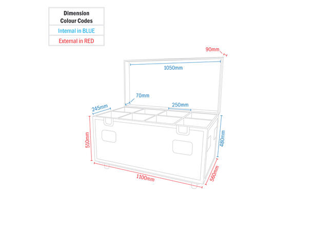ELUMEN8 Flightcase PAR Can/Virtuoso Fits 8 x PAR Can/Virtuoso