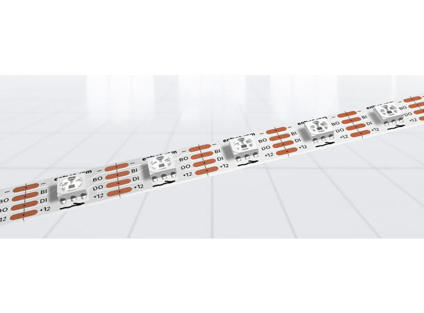 ENTTEC 8PX60-12-W pixel tape  RGB Hvit PCB. 60 LEDs/m, 12V. 5 meter