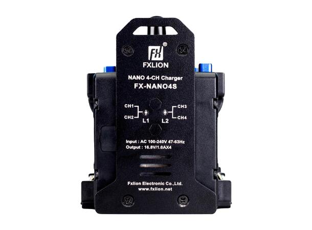 FXLION Nano Quad charger Lader for 4 stk. Nano batterier