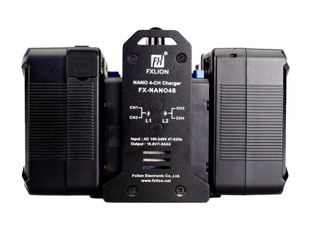 FXLION Nano Quad charger Lader for 4 stk. Nano batterier