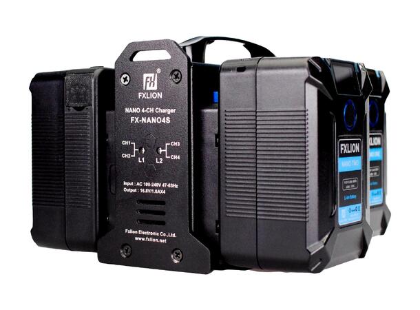 FXLION Nano Quad charger Lader for 4 stk. Nano batterier