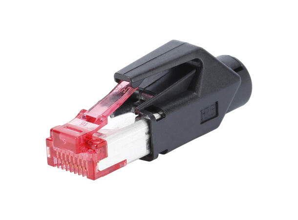 HIROSE RJ45C6-SW Cat.6, 250Mhz Sort. Maks kabel Ø6.6mm