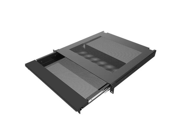 KAGU Rackskuff for laptop, perforert 1U, innv.mål: 338mm x 409mm x 40mm
