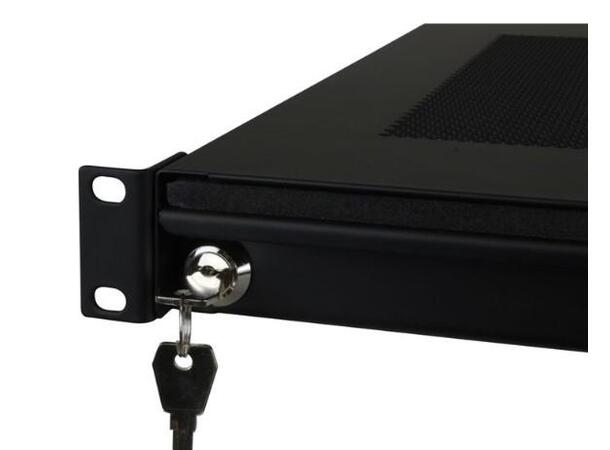 KAGU Rackskuff for laptop, perforert 1U, innv.mål: 338mm x 409mm x 40mm