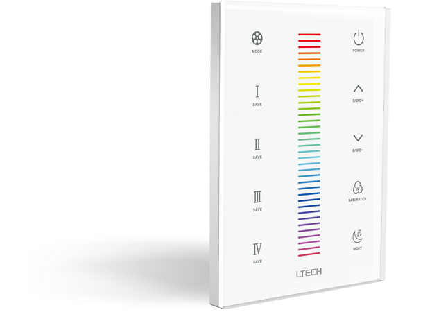LTECH UX4 RGBW kontroller DMX og RF