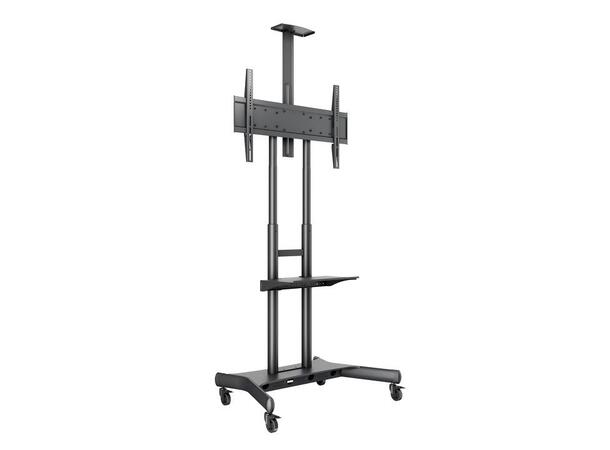MULTIBRACKETS Gulvtralle basic, VESA 90kg, 800 x 500m, 42 - 50", hylle, Sort