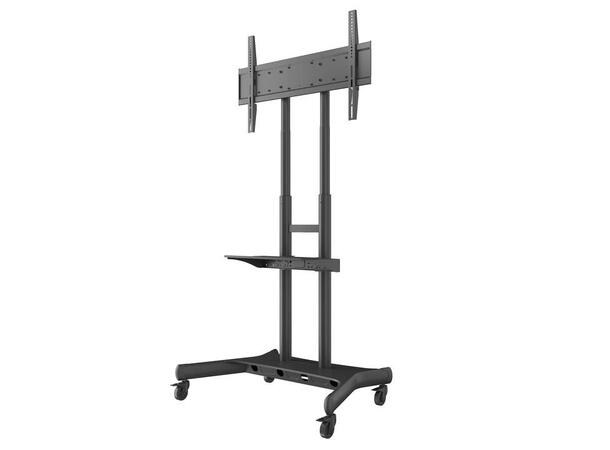 MULTIBRACKETS Gulvtralle basic, VESA 90kg, 800 x 500m, 42 - 50", hylle, Sort