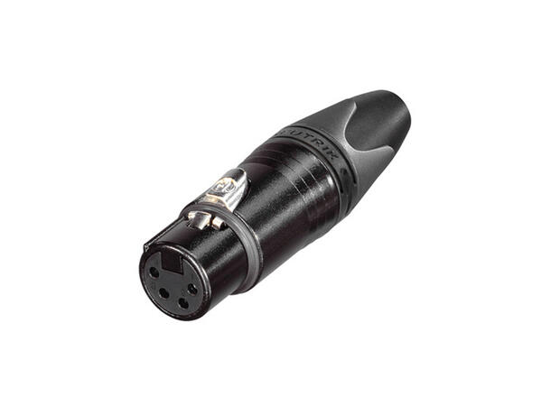 NEUTRIK NC4FXX-BAG 4-pin XLR hun kontakt Sort