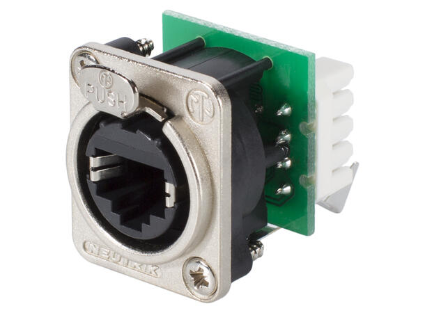 NEUTRIK NE8FDV-YK EtherCon RJ45 Cat5e Nikkel. For D-panel. Krone tilkobling