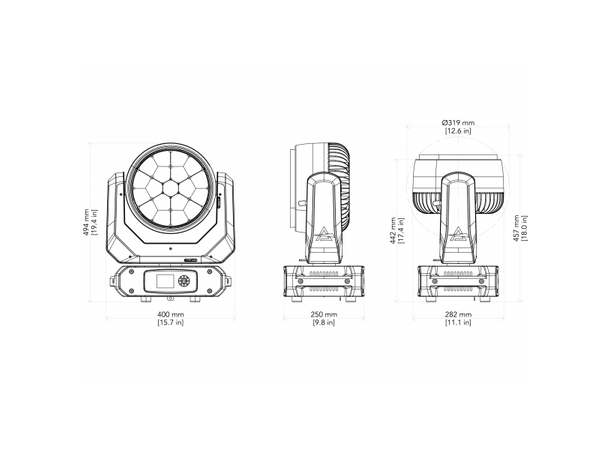 PROLIGHTS JETWASH19 Moving head 19 x 20W RGBW, 4° - 52°