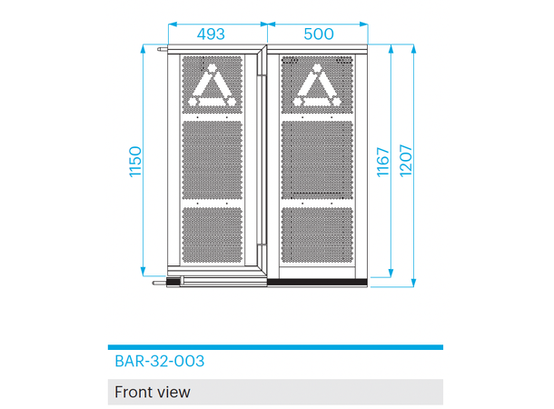 PROLYTE BAR-32 Barrikadeport 100cm, For Multikabel
