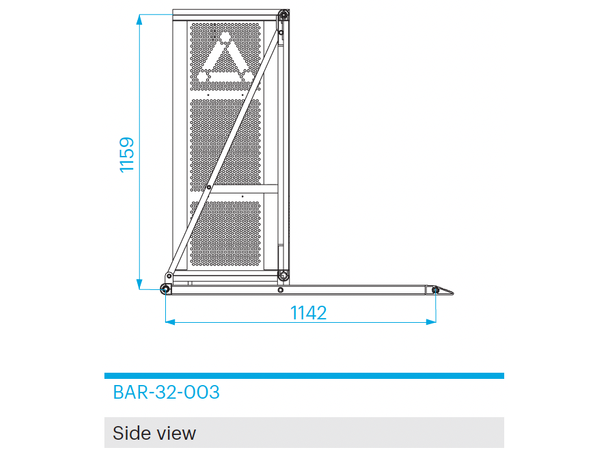 PROLYTE BAR-32 Barrikadeport 100cm, For Multikabel