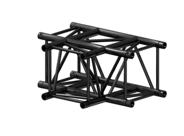PROLYTE H30V-C017 Firkant hjørne 3-Veis T, Sort, Ø48x3mm