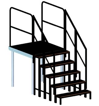 PROLYTE SM-STAIR EasyStair modultrapp 20cm, Enkel Trappemodul