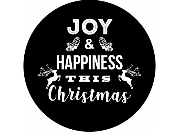 Prolights Gobo xmas Joy Greetings 1 F size,  Black and white
