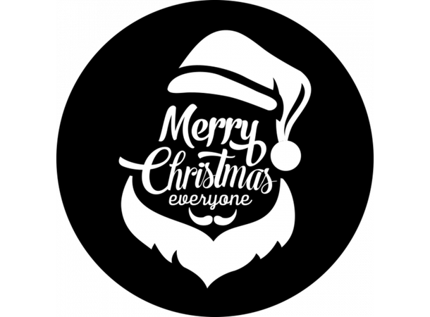 Prolights Gobo xmas Santa Greetings 1 F size,  Black and white