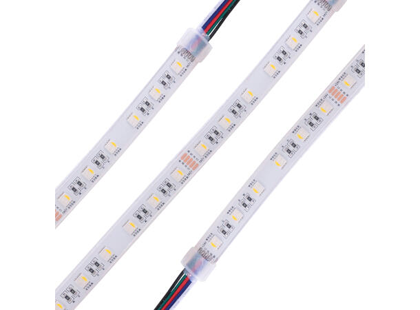 SBL Event LED Strip 24V RGB+WW, 14,4W/m 10mm, utendørs. M/Borrelås 