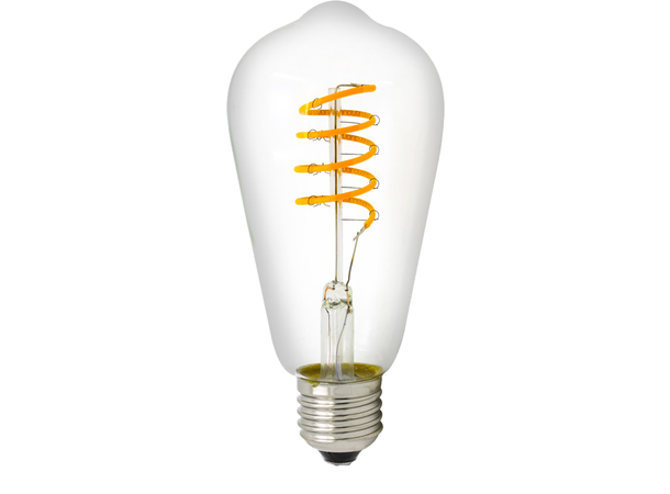SBL LED filament pære E27, 4W. 2200K Ra>95. Ø64mm x H142mm. Klar
