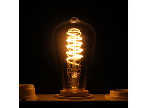 SBL LED filament pære E27, 4W. 2200K Ra>95. Ø64mm x H142mm. Klar