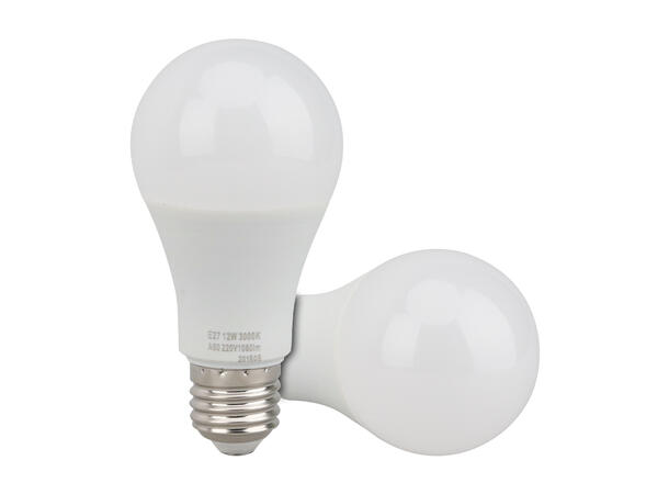 SBL LED pære E27, 12W WW (warm white), 270°, Ikke dimbar