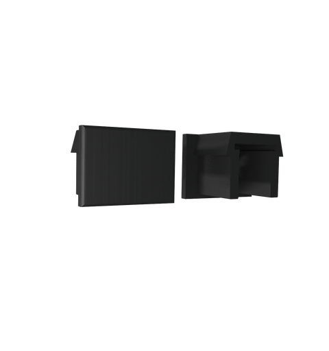 SBL endekappe for 15,7 x 12 mm profil Sort. Par