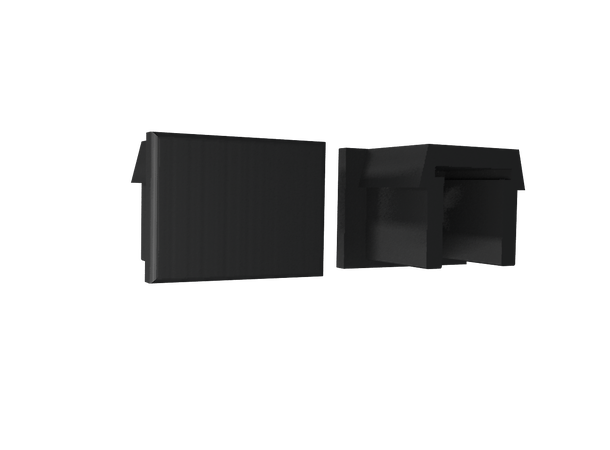 SBL endekappe for 15,7 x 12 mm profil Sort. Par 