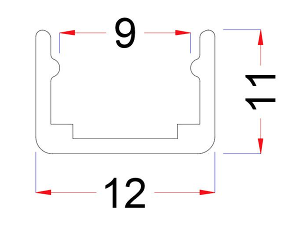 SBL festebrakett for 10x10mm Neoflex Aluminium. Pakke á 10 stk