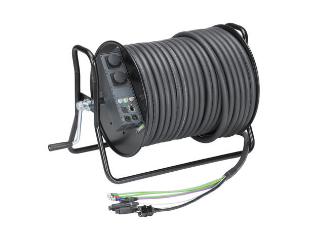 SOMMER HDAQH3231-2500 Multikabel 25 m. 3 x SDI, 2 x 3-pin XLR, strøm