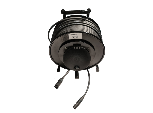 SOMMER SC-MERCATOR CAT.7 PUR XL Kabel 70m, Sort, HT300K Trommel