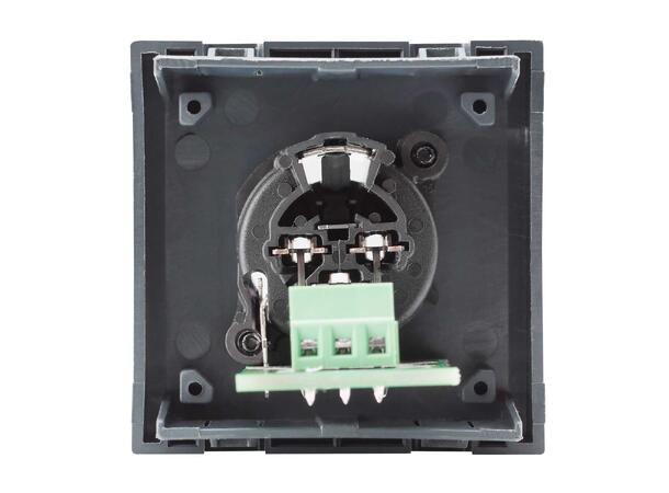 SOMMER W45A-5565 SYSWALL45 Modul Antrasitt. XLR hun modul. Skruterminal