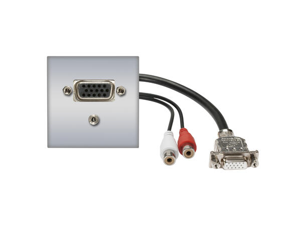 SOMMER W45S-1245 SYSWALL45 Modul Sølvgrå. VGA/3.5mm Minijack. Kabel ut